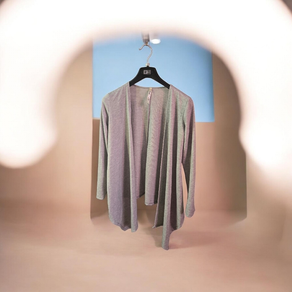 Simply Irresistible Heather Gray Lightweight Open Cardigan